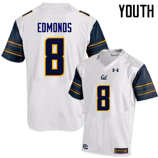 Youth #8 Nygel Edmonds Cal Bears (California Golden Bears College) Football Jerseys Sale-White - Click Image to Close